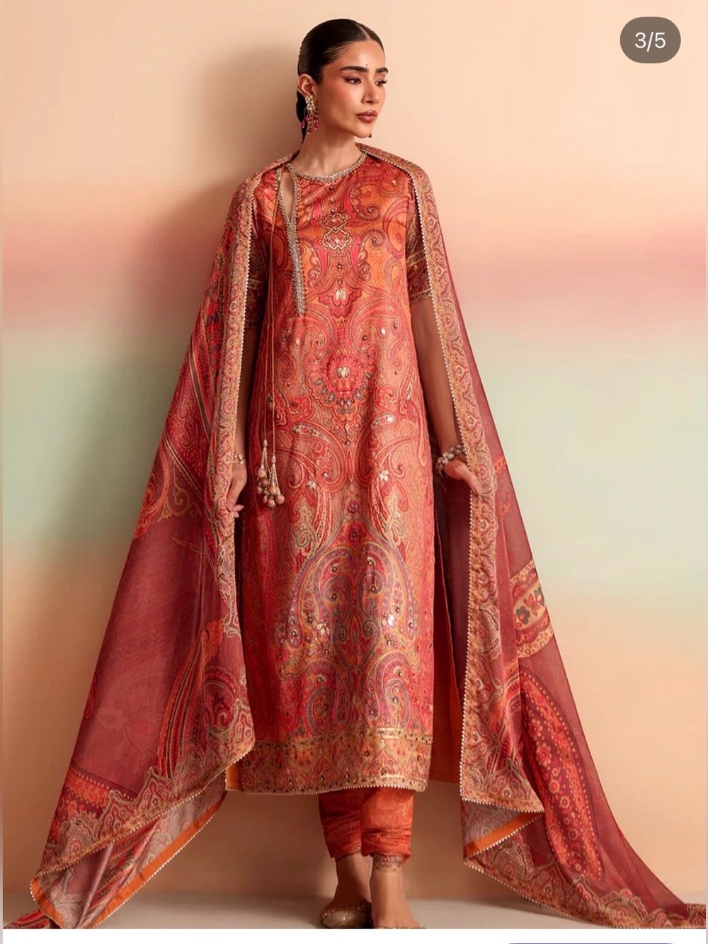 Pakistani clothes- Saira Rizwan silk outfit